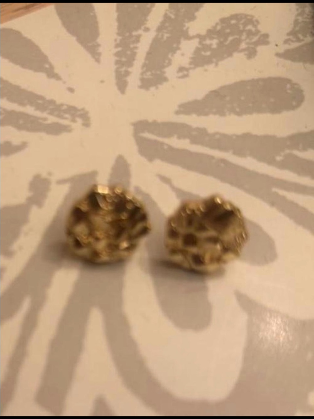 love J 10K Yellow Gold Nugget Stud Earrings